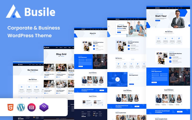 busile corporate amp business wordpress theme original