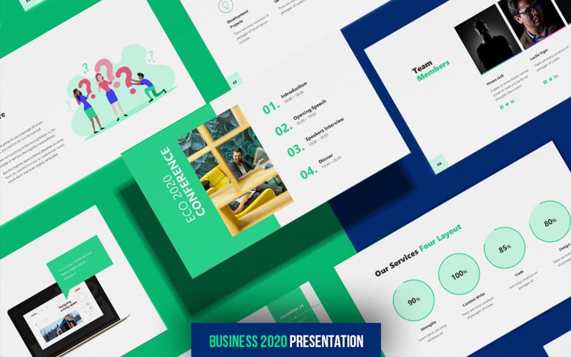 business animated presentation powerpoint template original