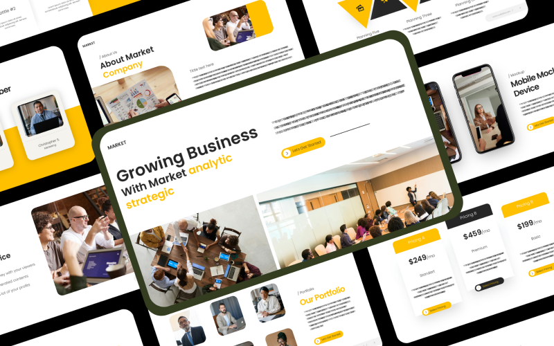 business amp marketing presentation powerpoint original