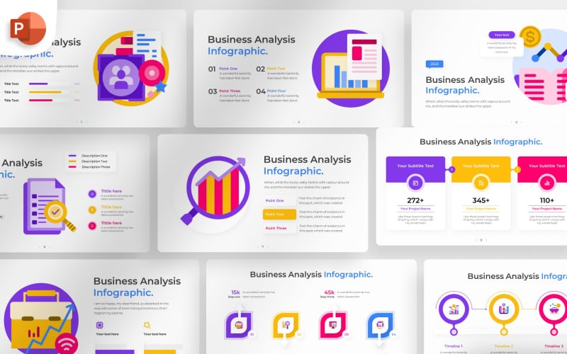 business analysis powerpoint infographic template original