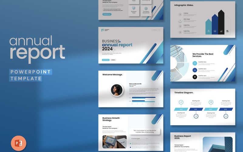 business annual report presentation template original