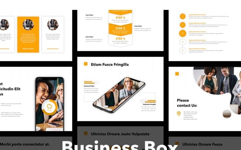 business box powerpoint template original