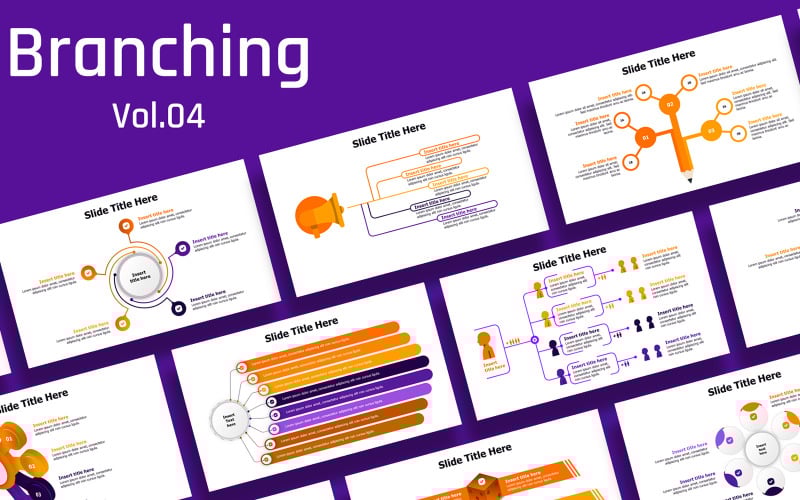 business branching slides infographic color variations easy to use original