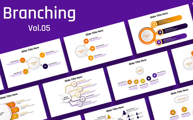 business branching slides infographic color variations ready to use original