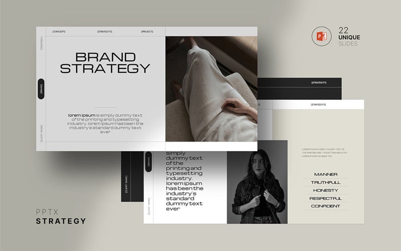 business brand strategy presentation template original