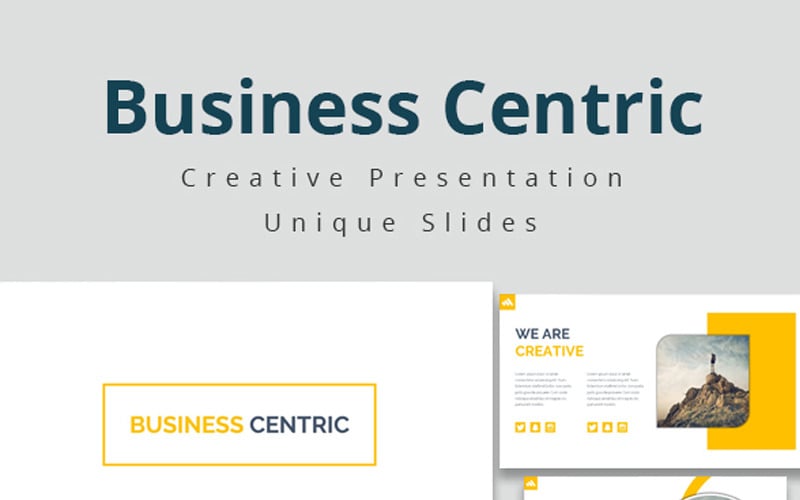 business centric powerpoint template original