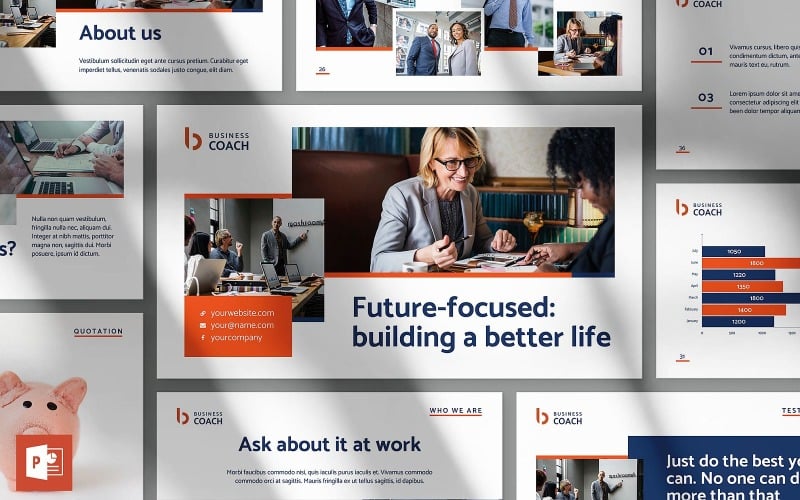 business coach presentation powerpoint template original