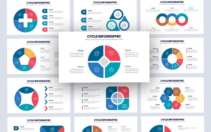 business cycle process infographic powerpoint template original