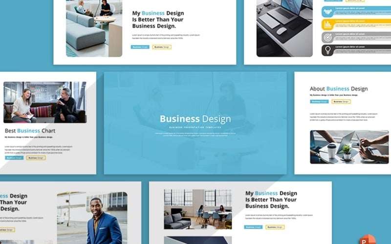 business design powerpoint template original