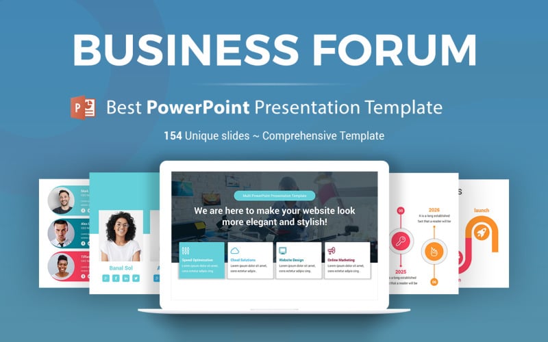 business forum presentation powerpoint template original