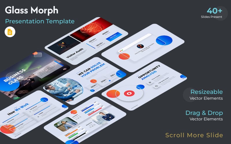 business glass powerpoint template original