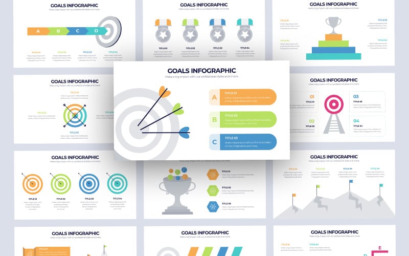 business goals infographic powerpoint template original
