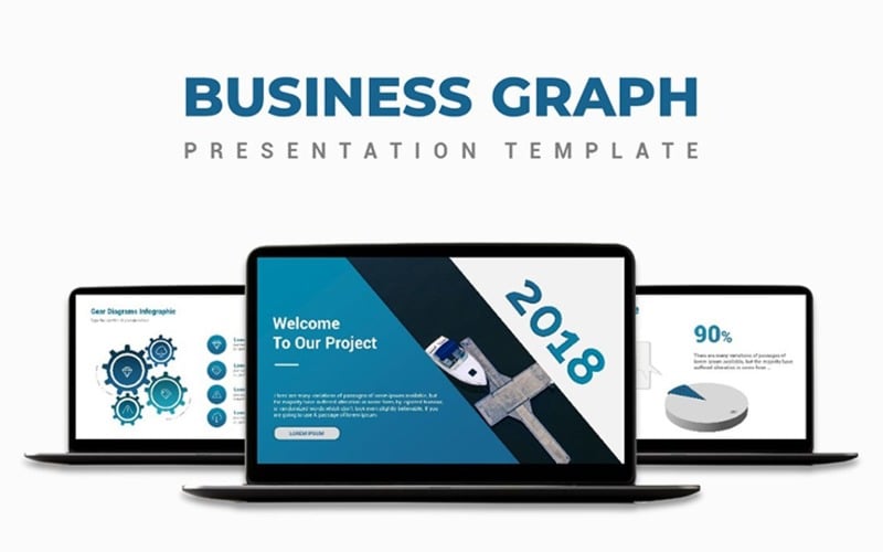 business graph presentation powerpoint template original