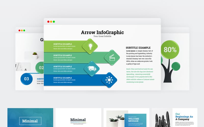 business infographic presentation powerpoint template original