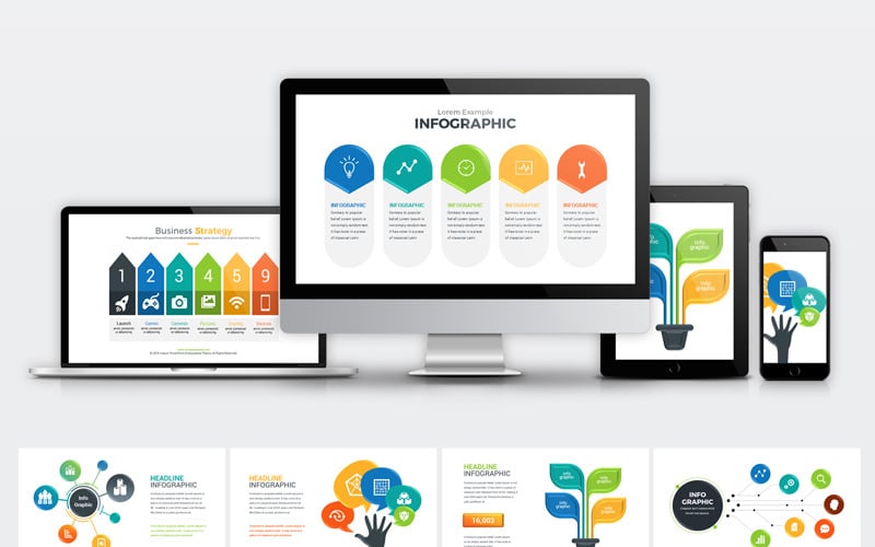 business infographic presentation powerpoint template original