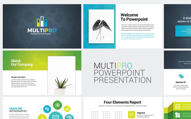business infographic presentation powerpoint template original