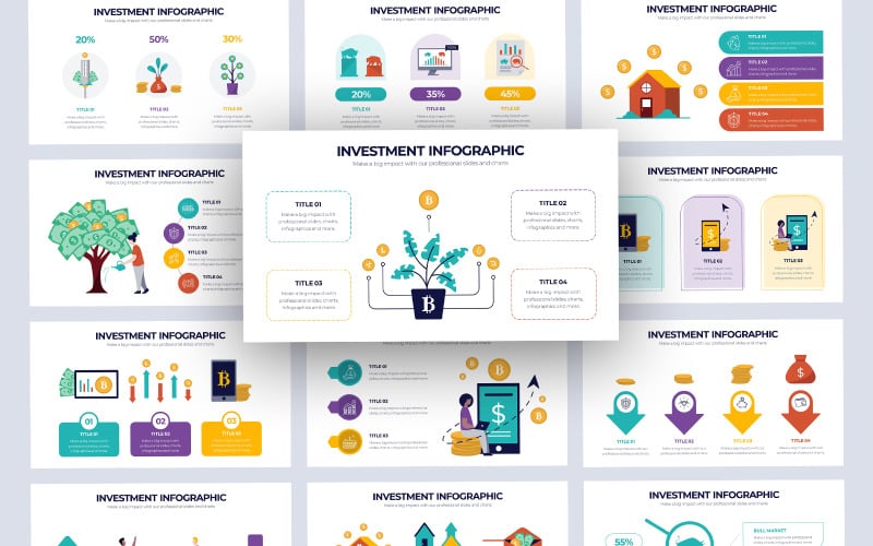 business investments infographic powerpoint template original