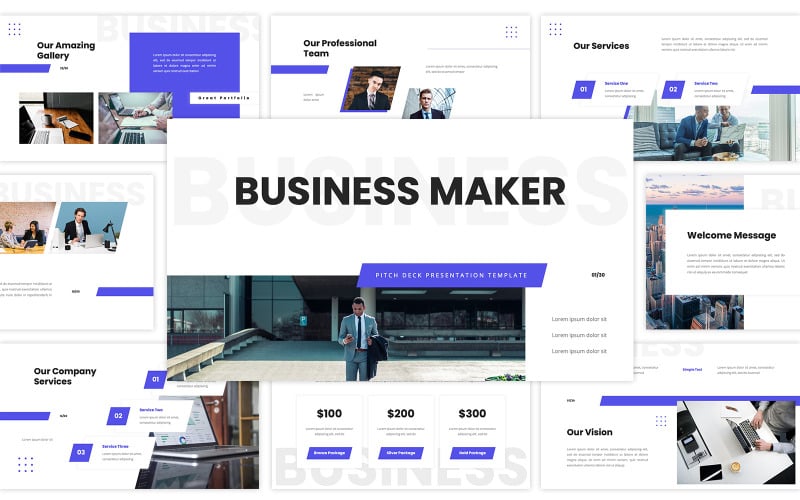 business maker pitch deck powerpoint original