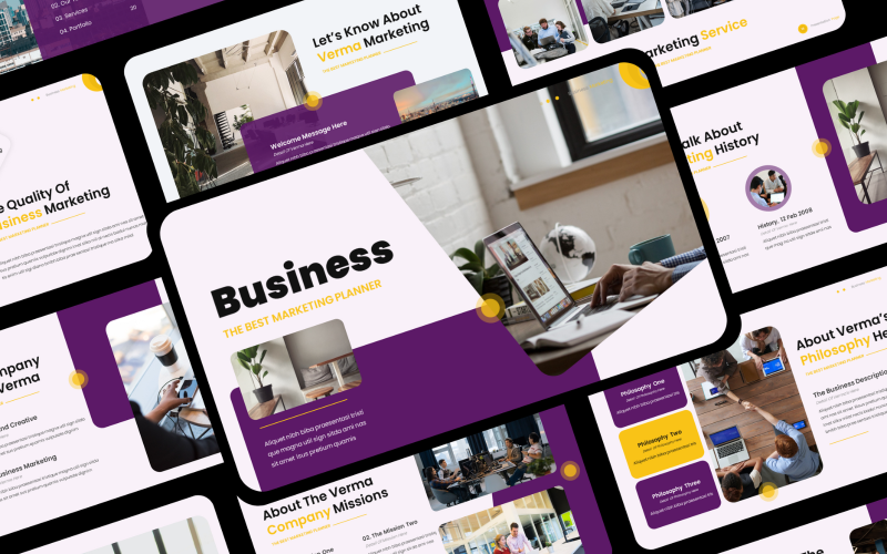 business marketing presentation template original