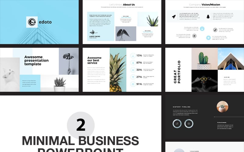 business minimal presentation pack powerpoint template original