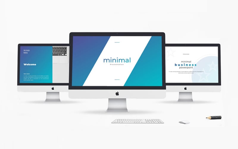 business minimal presentation powerpoint template original