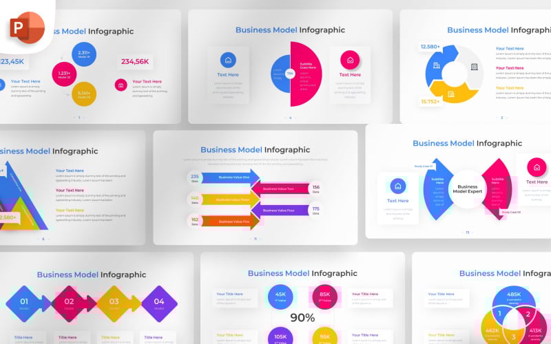 business model powerpoint infographic template original