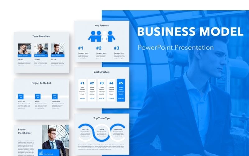 business model powerpoint template original