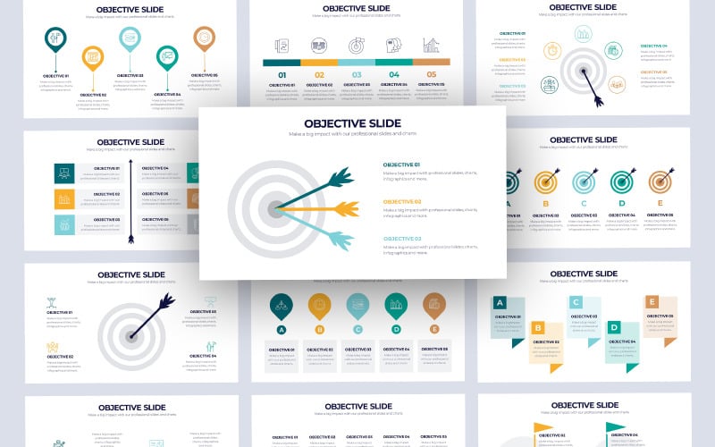 business objective infographic powerpoint template original