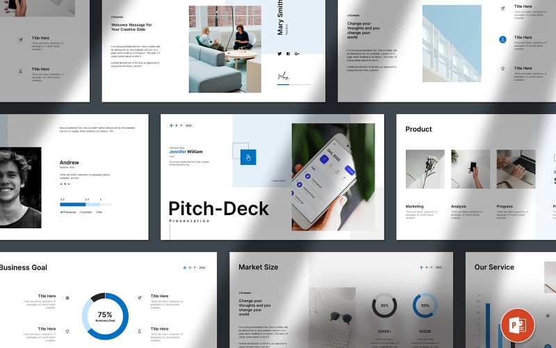 business pitch deck powerpoint presentation layout original