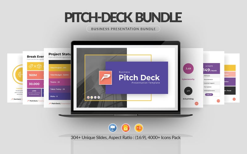 business pitch deck presentation bundle original