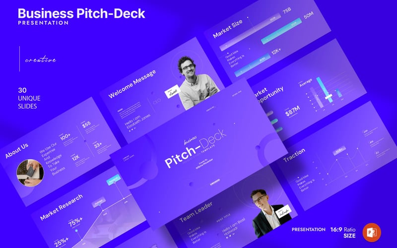 business pitch deck presentation template original