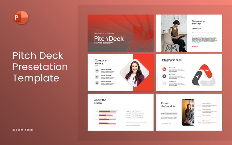 business pitch deck presentation template original