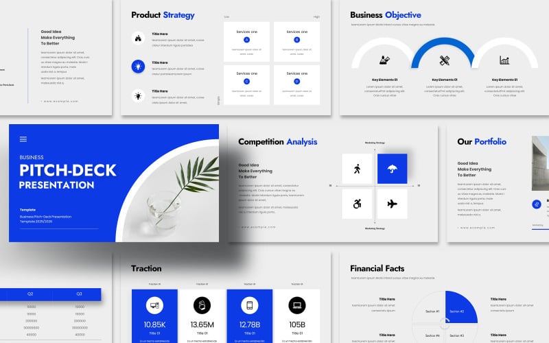 business pitch deck presentation template original