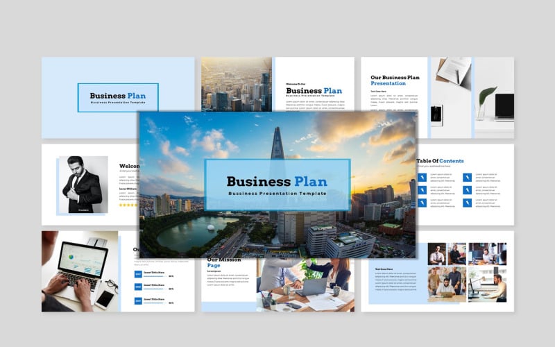 business plan modern business powerpoint template original