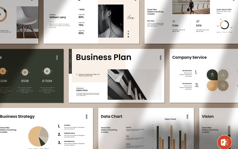 business plan digital powerpoint template original