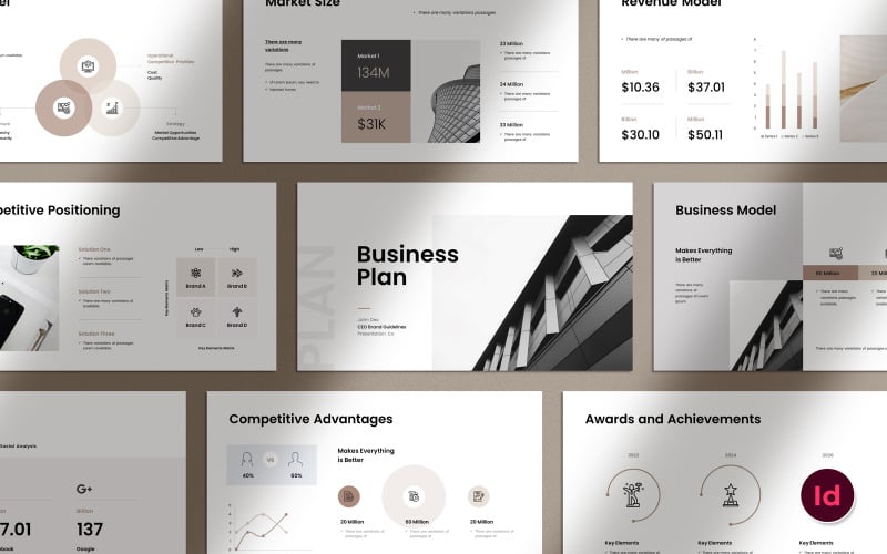 business plan indesign template original