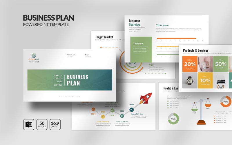 business plan powerpoint template corporate presentation for startups original