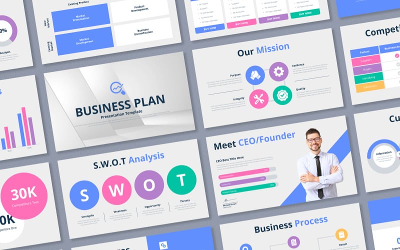 business plan powerpoint template layout original