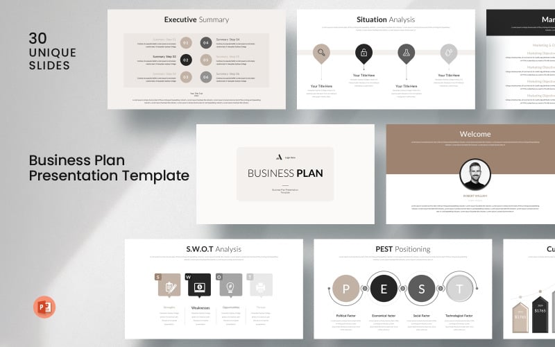 business plan powerpointtemplate original