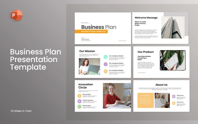 business plan pptx layout template original