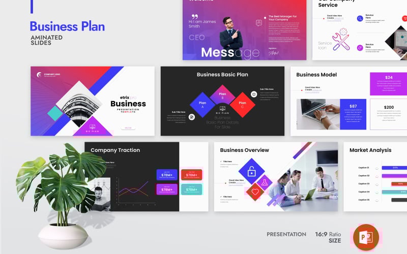 business plan presentation template original
