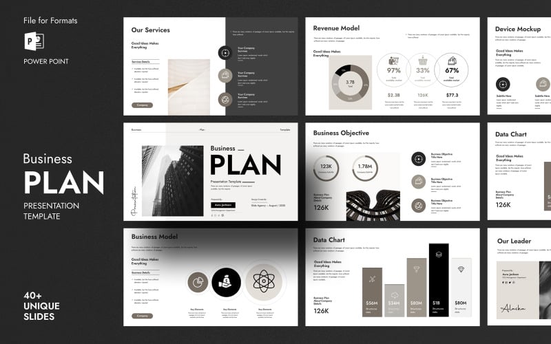 business plan presentation template original