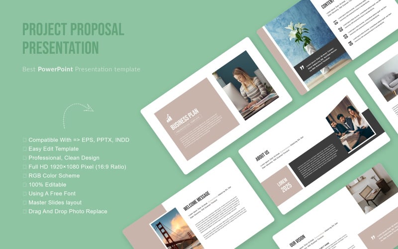 business plan presentation template design original