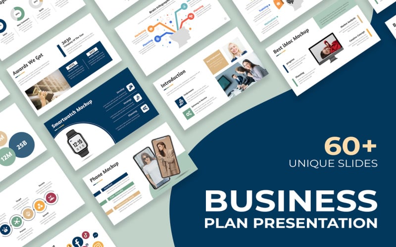 business plan presentation template layout design original