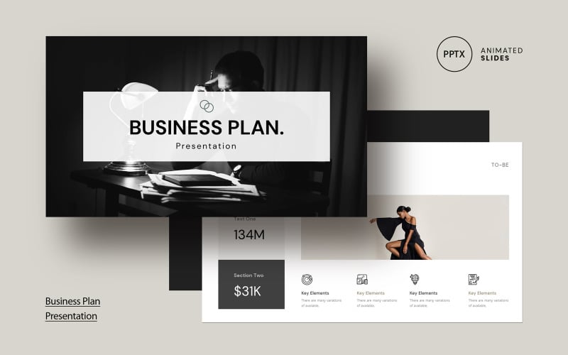 business plan presentation template layout original