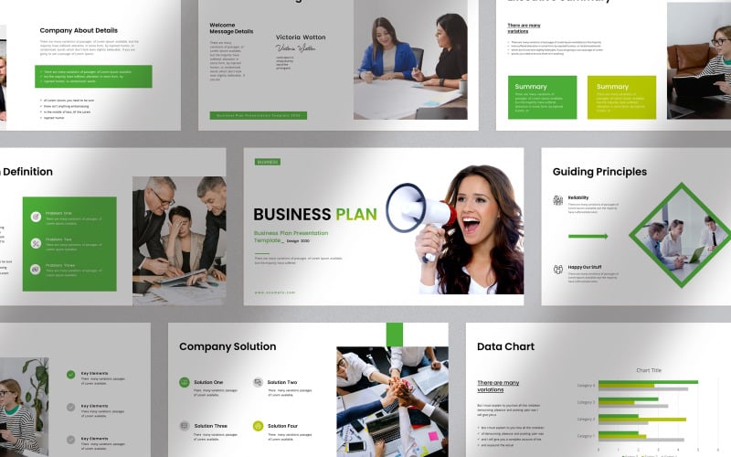 business plan presentation template layouy original