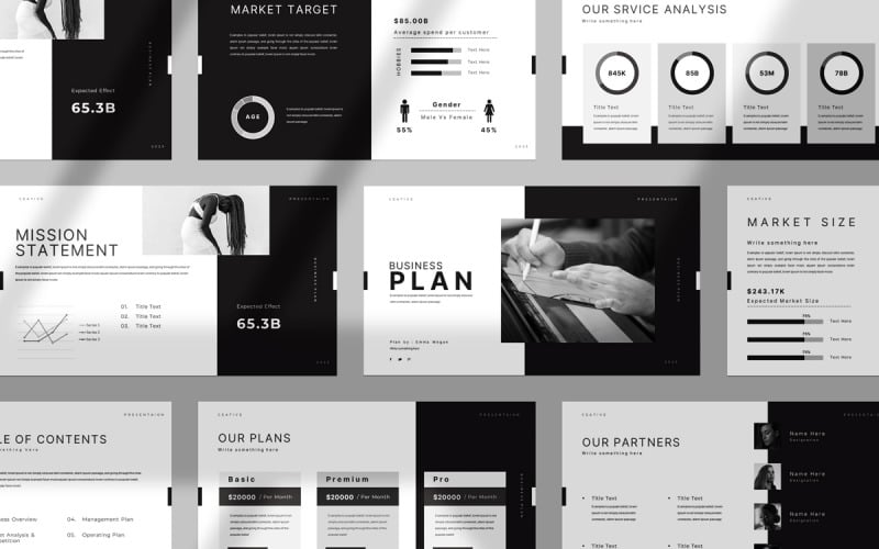 business plan presentation template original