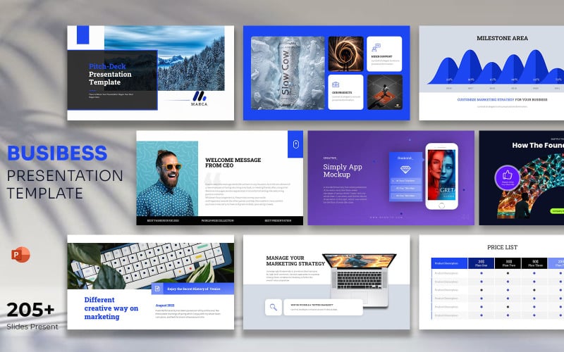 business plus presentation powerpoint template original