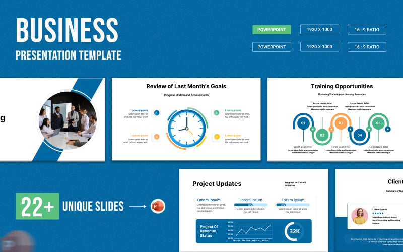 business powerpoint presentation templare design original