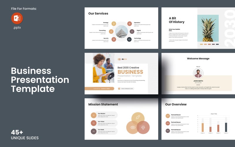 business powerpoint template layout original